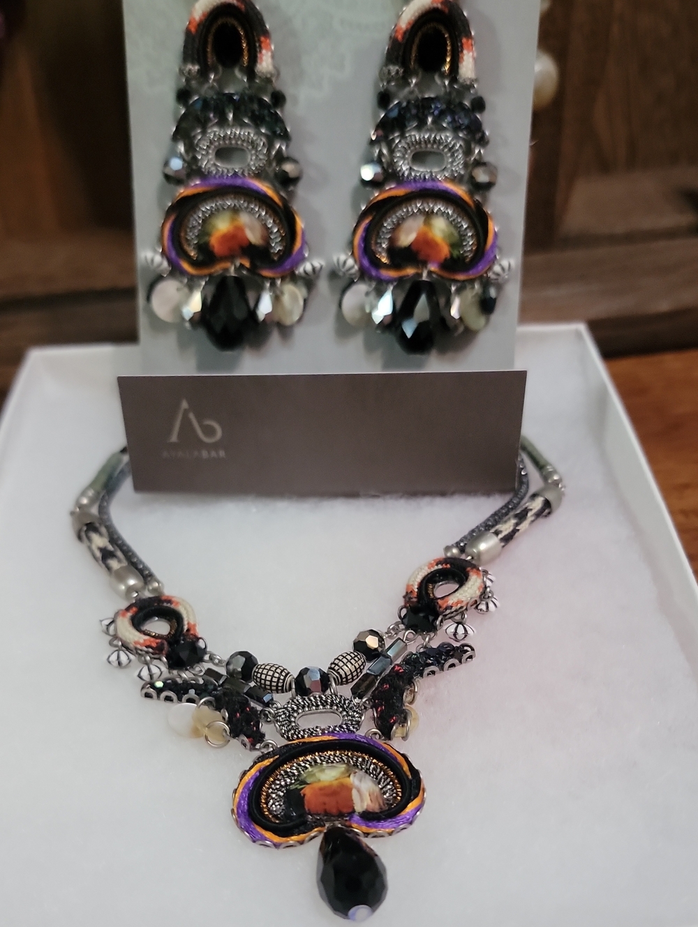 Ayala Bar Black Multicolor Statement Necklace